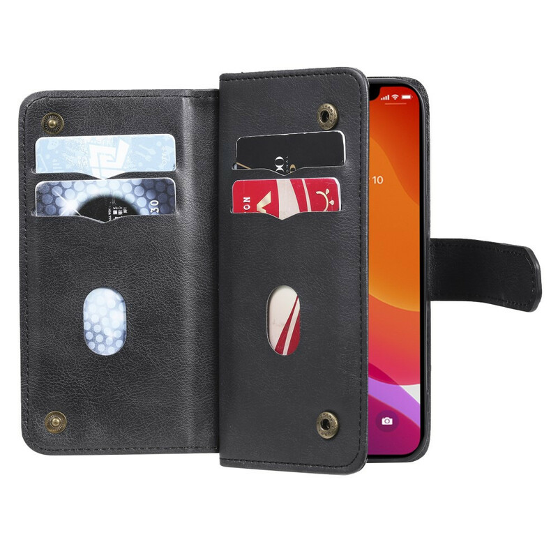 Housse iPhone 13 Pro Multi-fonctions 10 Porte-Cartes Housse iPhone 13 Pro Multi-fonctions 10 Porte-Cartes