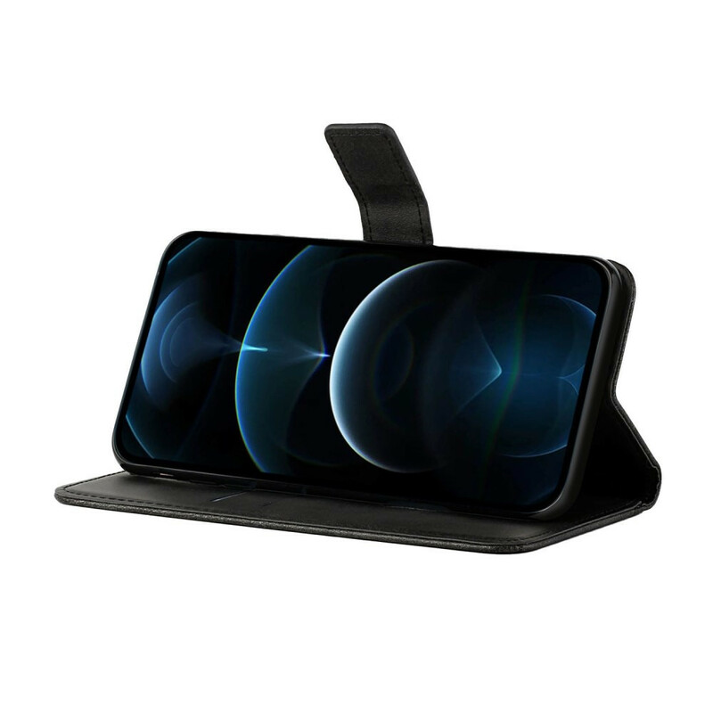 Housse iPhone 13 Pro Style Cuir Géométrique à Lanière Housse iPhone 13 Pro Style Cuir Géométrique à Lanière