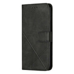 Housse iPhone 13 Pro Style Cuir Géométrique à Lanière Housse iPhone 13 Pro Style Cuir Géométrique à Lanière