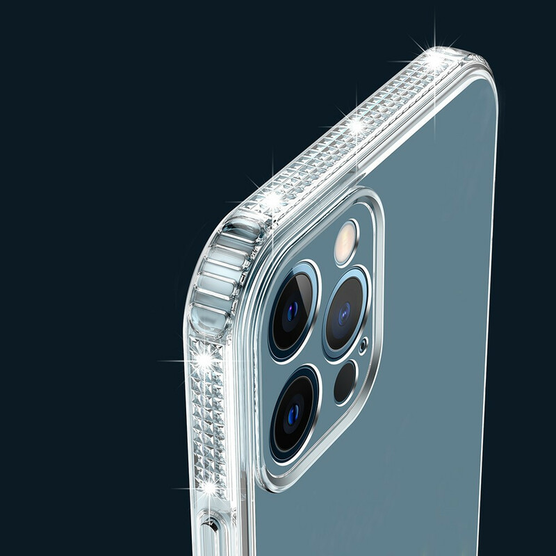 Coque iPhone 13 Pro Transparente Rebords Diamants Coque iPhone 13 Pro Transparente Rebords Diamants