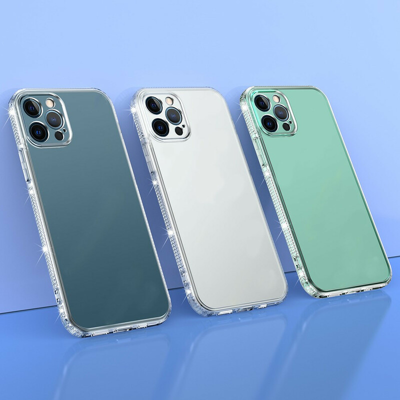 Coque iPhone 13 Pro Transparente Rebords Diamants Coque iPhone 13 Pro Transparente Rebords Diamants