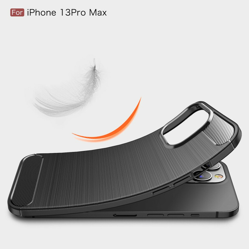 Coque iPhone 13 Po Max Fibre Carbone Brossée Coque iPhone 13 Po Max Fibre Carbone Brossée