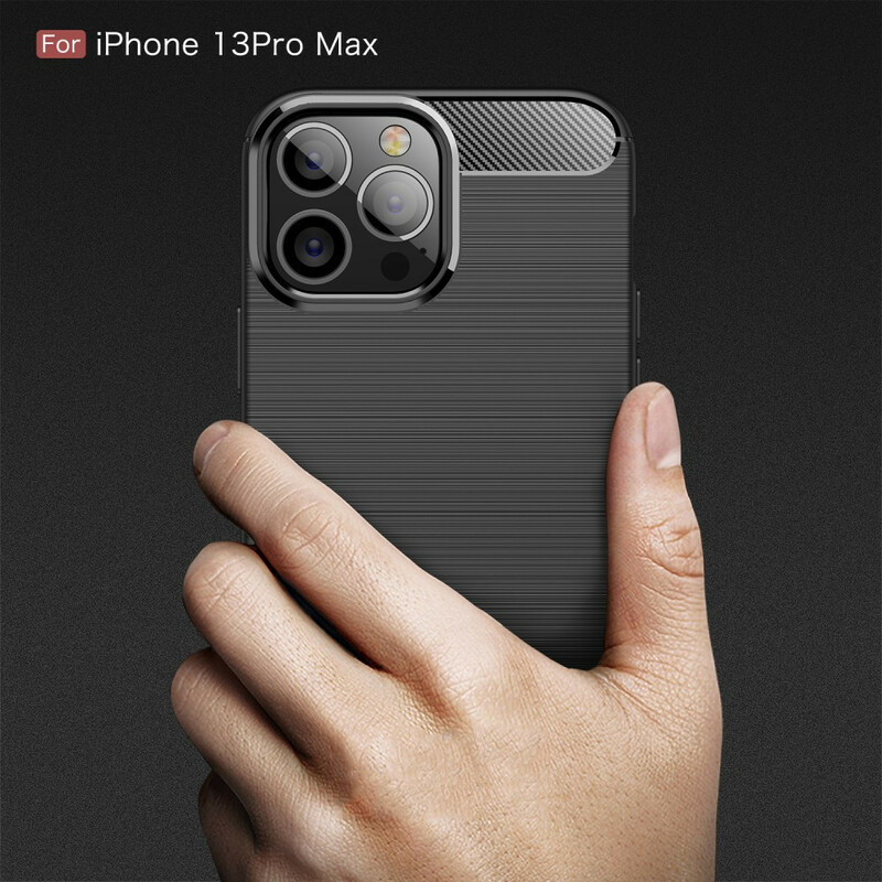 Coque iPhone 13 Po Max Fibre Carbone Brossée Coque iPhone 13 Po Max Fibre Carbone Brossée