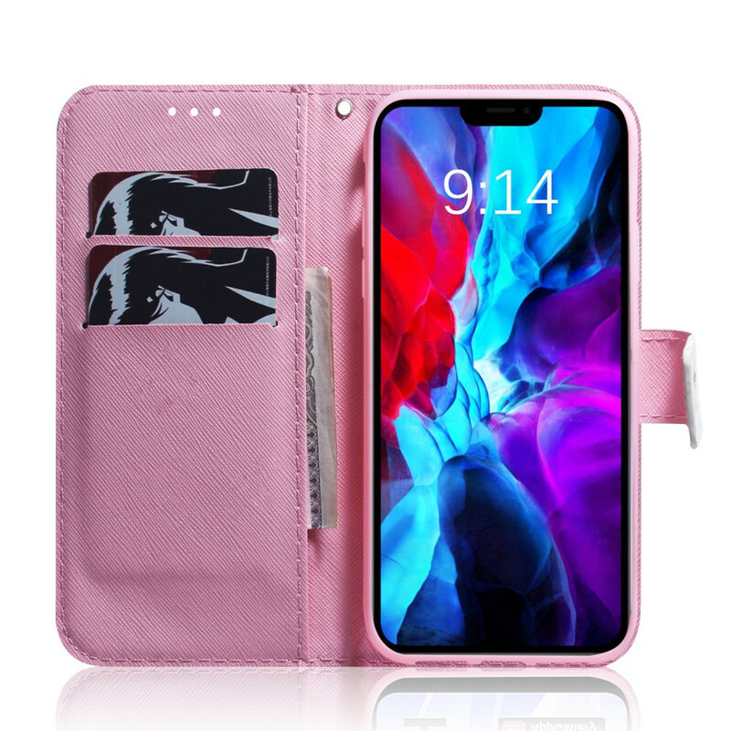 Housse iPhone 13 Fleur Vieux Rose