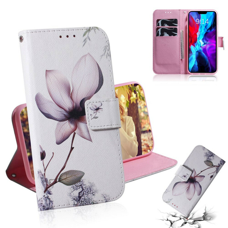 Housse iPhone 13 Fleur Vieux Rose Housse iPhone 13 Fleur Vieux Rose