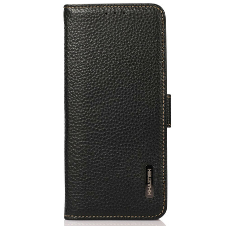 Housse iPhone Cuir Véritable Litchi KHAZNEH