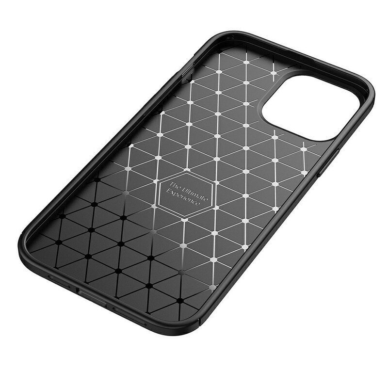 Coque iPhone 13 Pro Max Flexible Texture Fibre Carbone