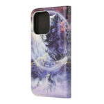Housse iPhone 13 Loup en Hiver avec Lanière Housse iPhone 13 Loup en Hiver avec Lanière