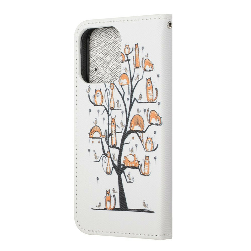 Housse iPhone 13 Funky Cats à Lanière Housse iPhone 13 Funky Cats à Lanière