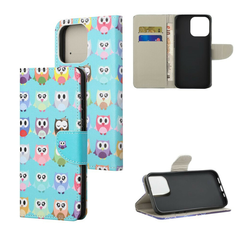 Housse iPhone 13 Multiples Hiboux