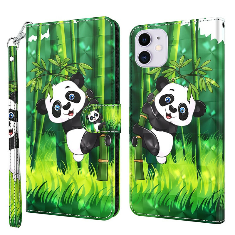 Housse iPhone 13 Panda et Bambou