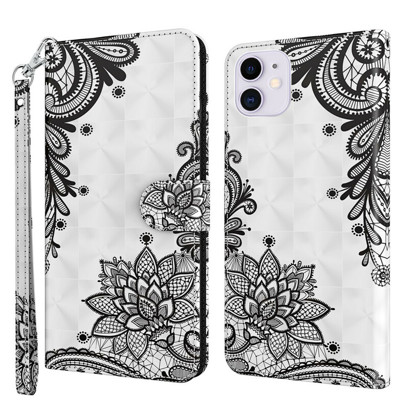 Housse iPhone 13 Fleurs Dentelle