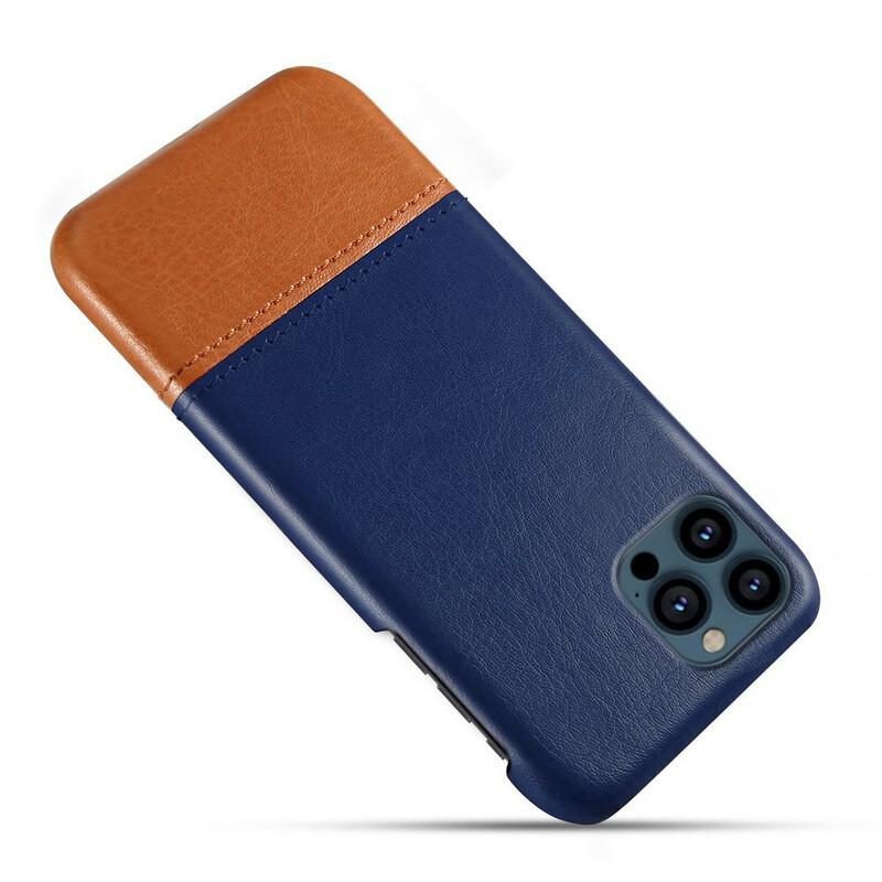 Coque iPhone 13 Pro Max Effet Cuir Bicolore KSQ