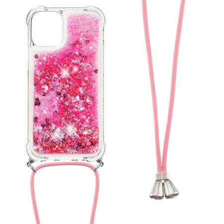 Coque iPhone 13 Pro Max Paillettes à Cordon