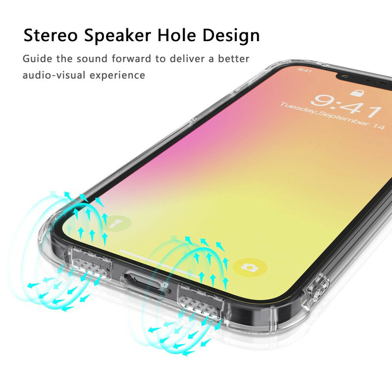 Coque iPhone 13 Pro Max Transparente LEEU Coussins Protecteurs Coque iPhone 13 Pro Max Transparente LEEU Coussins Protecteurs