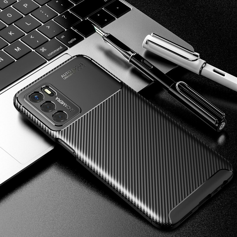Coque Oppo A16 Flexible Texture Fibre Carbone Coque Oppo A16 Flexible Texture Fibre Carbone
