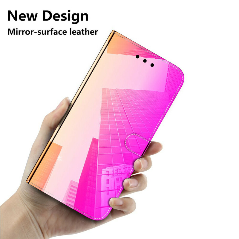 Housse iPhone 13 Pro Max Simili Cuir Couverture Miroir Housse iPhone 13 Pro Max Simili Cuir Couverture Miroir