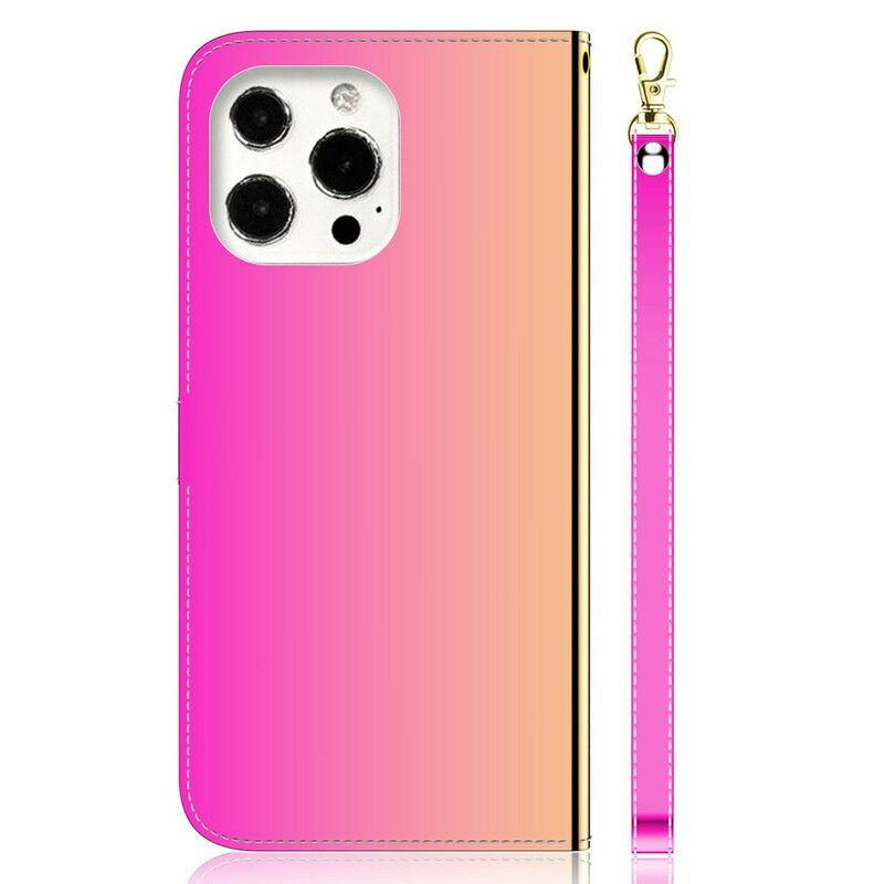 Housse iPhone 13 Pro Max Simili Cuir Couverture Miroir Housse iPhone 13 Pro Max Simili Cuir Couverture Miroir
