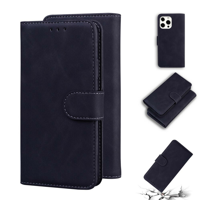 Housse iPhone 13 Pro Max Style Cuir Couture Housse iPhone 13 Pro Max Style Cuir Couture