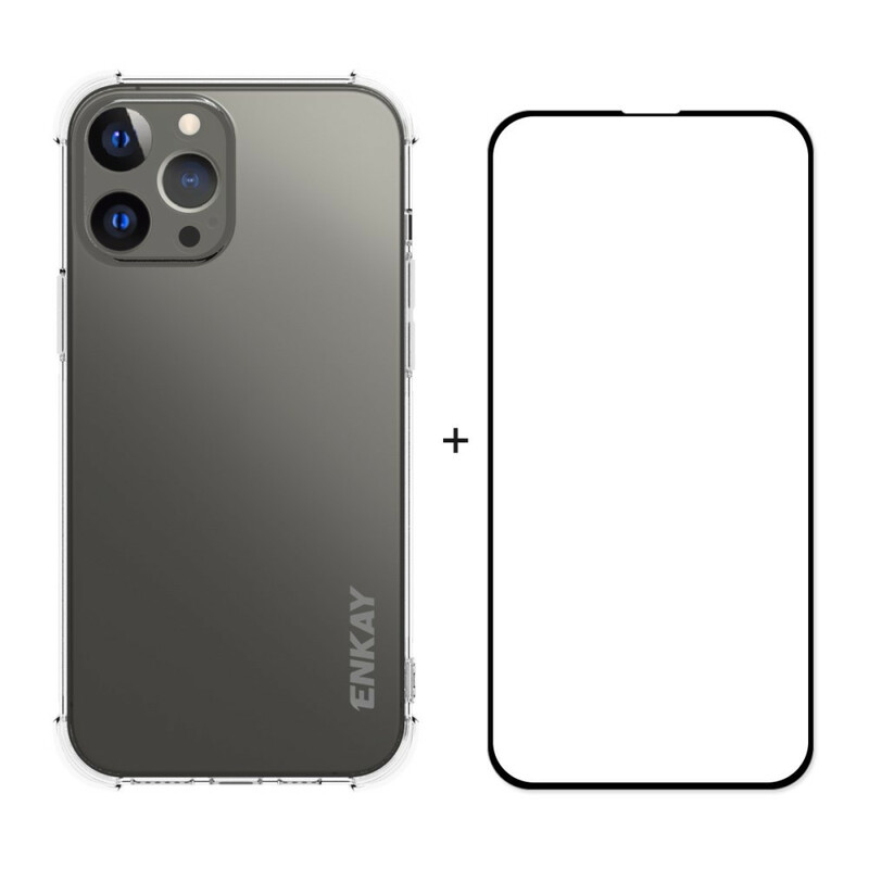 Coque iPhone 13 Pro Max Combo Coque et Verre trempée Écran ENKAY Coque iPhone 13 Pro Max Combo Coque et Verre trempée Écran ENKAY