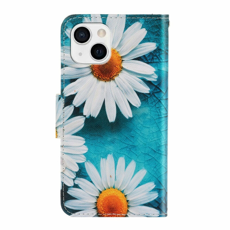 Housse iPhone 13 Marguerites à Lanière Housse iPhone 13 Marguerites à Lanière