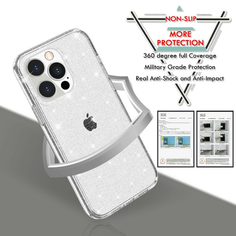 Coque iPhone 12 Pro Max Transparente Paillettes