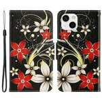 Housse iPhone 13 Fleurs Colorées à Lanière Housse iPhone 13 Fleurs Colorées à Lanière