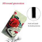 Housse iPhone 13 Rose Romantique à Lanière Housse iPhone 13 Rose Romantique à Lanière