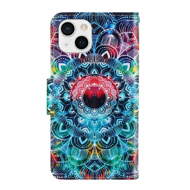 Housse iPhone 13 Flashy Mandala à Lanière