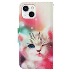 Housse iPhone 13 Histoires de Chat avec Lanière Housse iPhone 13 Histoires de Chat avec Lanière