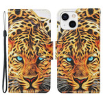 Housse iPhone 13 Tigre avec Lanière