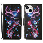 Housse iPhone 13 Papillons et Lanière Housse iPhone 13 Papillons et Lanière