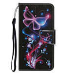 Housse iPhone 13 Papillons et Lanière Housse iPhone 13 Papillons et Lanière
