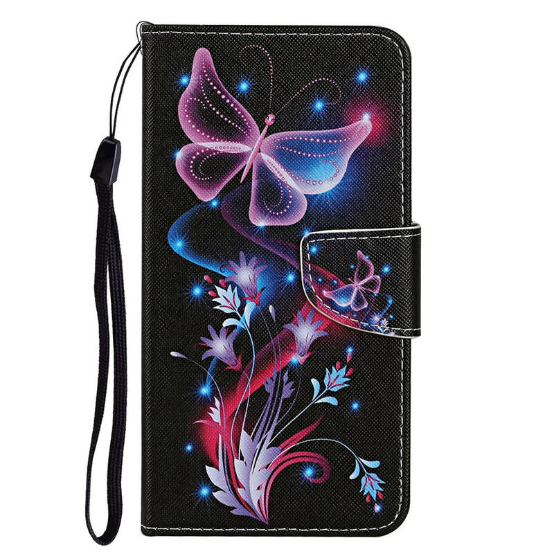Housse iPhone 13 Papillons et Lanière Housse iPhone 13 Papillons et Lanière