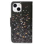 Housse iPhone 13 Étoiles et Paillettes avec Lanière Housse iPhone 13 Étoiles et Paillettes avec Lanière