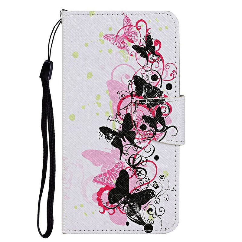Housse iPhone 13 Papillons Magistraux avec Lanière Housse iPhone 13 Papillons Magistraux avec Lanière