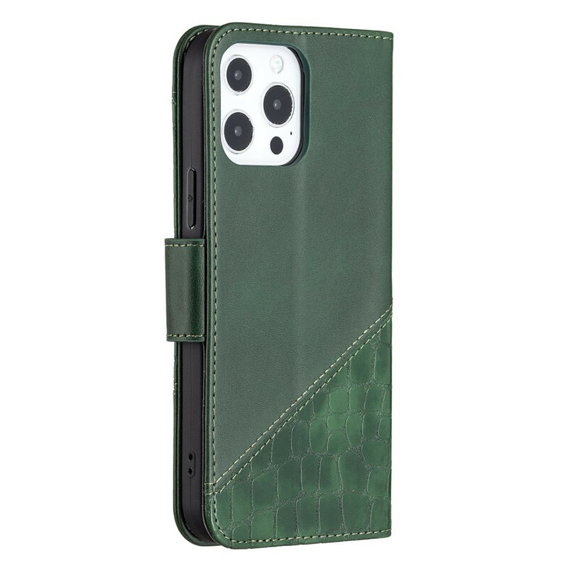 Housse iPhone 13 Pro Max Effet Peau de Crocodile Classique Housse iPhone 13 Pro Max Effet Peau de Crocodile Classique