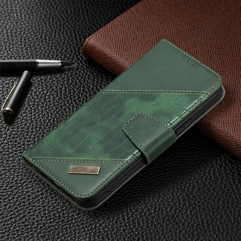 Housse iPhone 13 Pro Max Effet Peau de Crocodile Classique Housse iPhone 13 Pro Max Effet Peau de Crocodile Classique