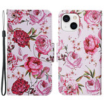 Housse iPhone 13 Fleurs Magistrales avec Lanière