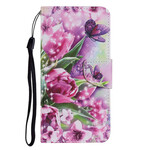 Housse iPhone 13 Papillons et Tulipes Housse iPhone 13 Papillons et Tulipes