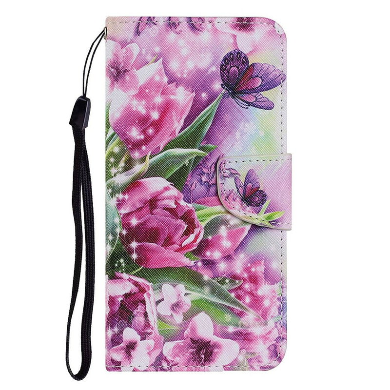 Housse iPhone 13 Papillons et Tulipes Housse iPhone 13 Papillons et Tulipes