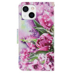 Housse iPhone 13 Papillons et Tulipes Housse iPhone 13 Papillons et Tulipes