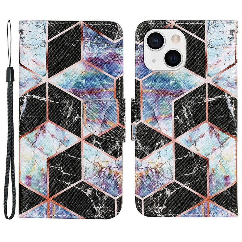 Housse iPhone 13 Style Marbre Géométrique Housse iPhone 13 Style Marbre Géométrique