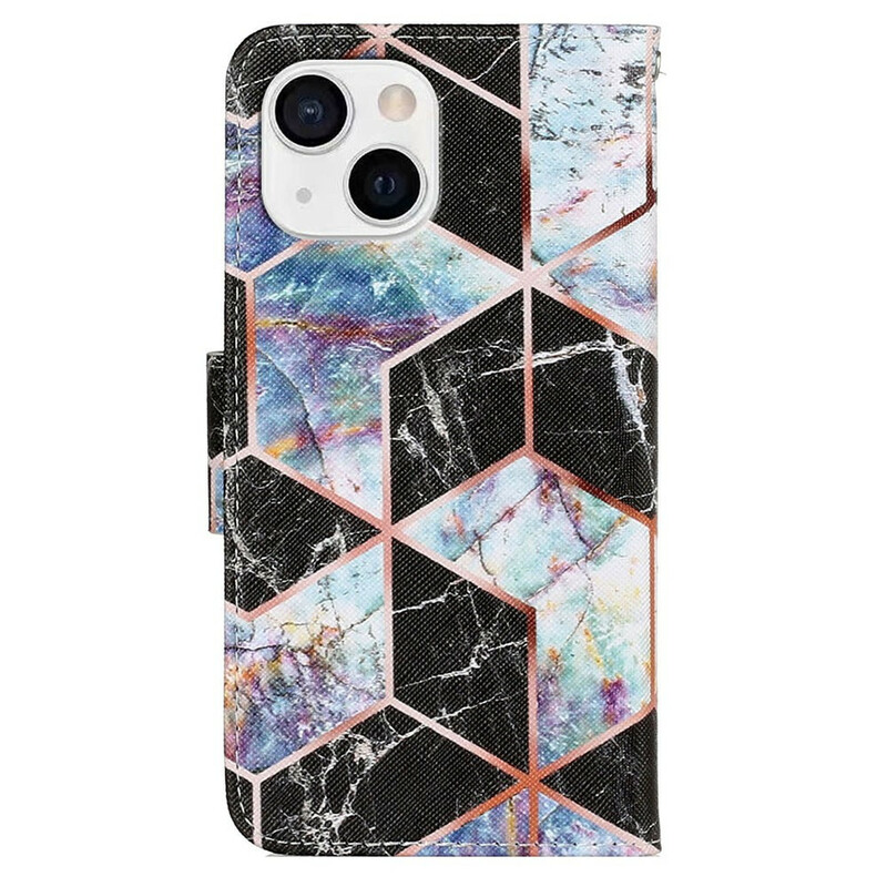 Housse iPhone 13 Style Marbre Géométrique Housse iPhone 13 Style Marbre Géométrique