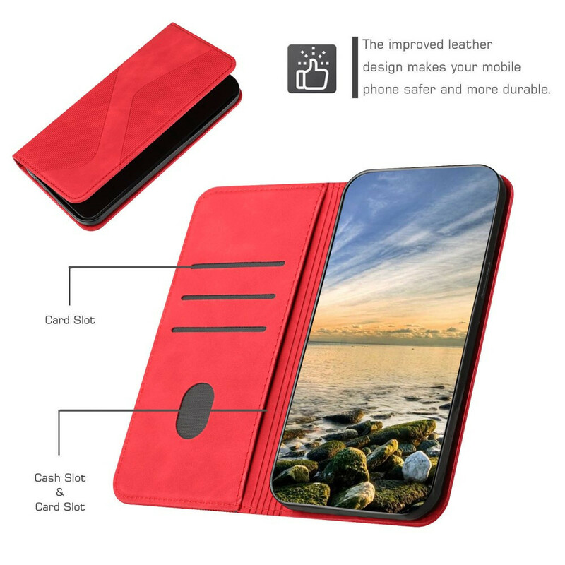 Flip Cover iPhone 13 Pro Max Style Cuir S-Design Flip Cover iPhone 13 Pro Max Style Cuir S-Design