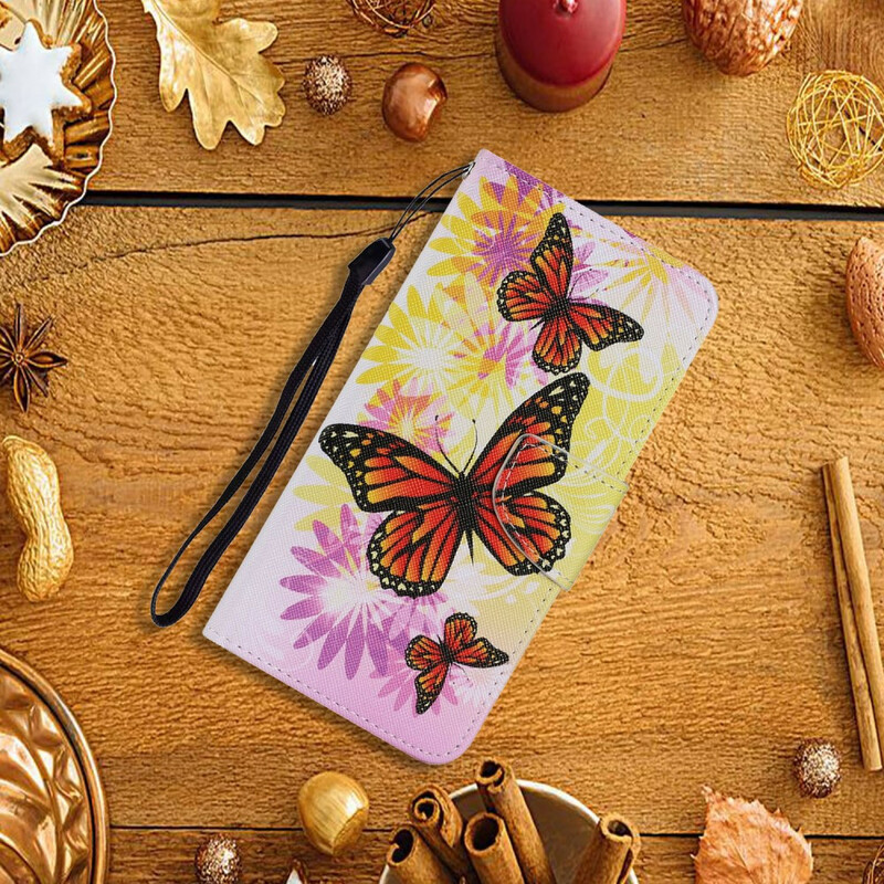 Housse iPhone 13 Papillons et Fleurs d'Été Housse iPhone 13 Papillons et Fleurs d'Été