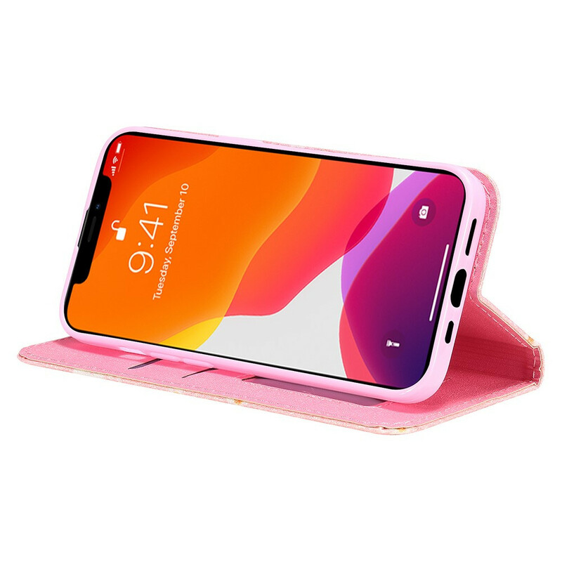 Flip Cover iPhone 13 Simili Cuir Marguerites Flip Cover iPhone 13 Simili Cuir Marguerites
