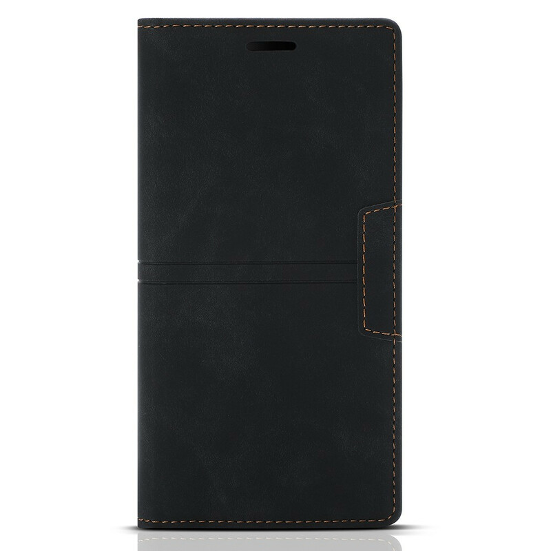 Flip Cover iPhone 13 Pro Max Style Cuir Couture Fermoir Magnétique