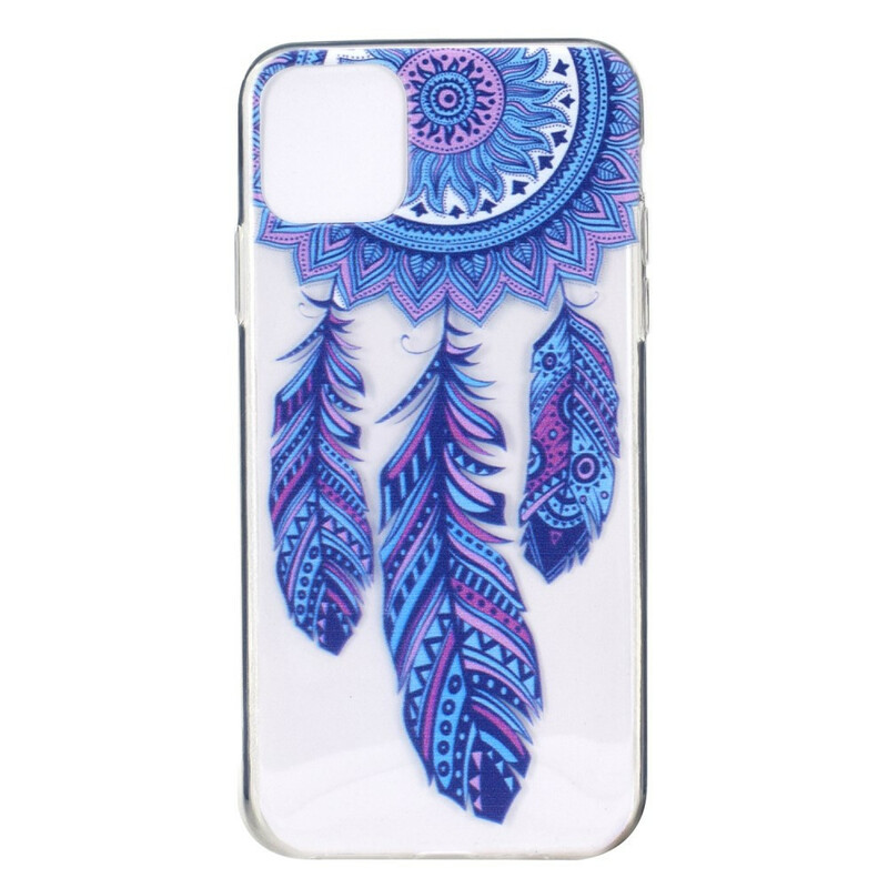 Coque iPhone 13 Attrape Rêves Plumes Bleues Coque iPhone 13 Attrape Rêves Plumes Bleues
