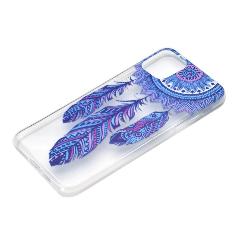 Coque iPhone 13 Attrape Rêves Plumes Bleues Coque iPhone 13 Attrape Rêves Plumes Bleues